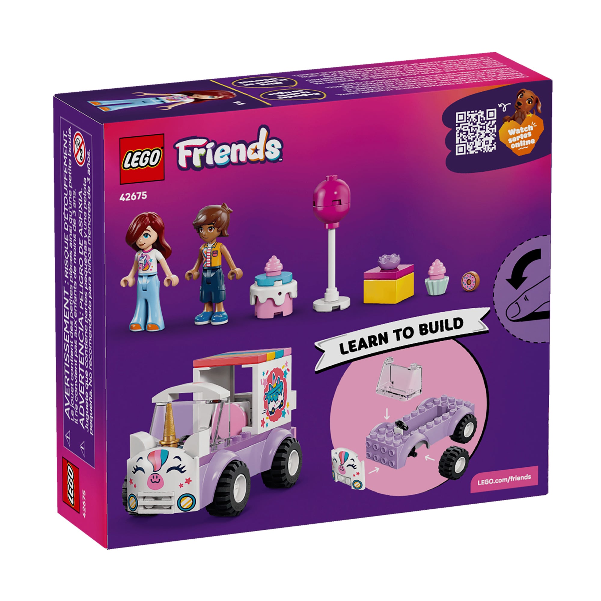 Конструктор LEGO Friends Автомобіль з єдинорогом для доставки тортів, 67 деталей, від 4 років (42675)
