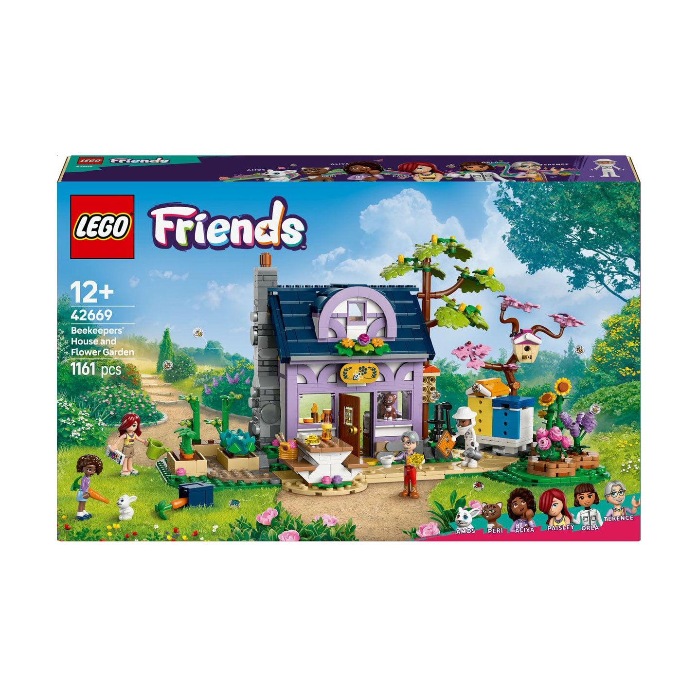 Конструктор LEGO Friends Будиночок і квітник бджолярів, 1161 деталей, від 12 років (42669)