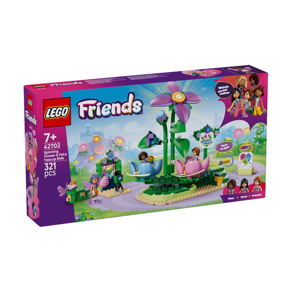 Конструктор LEGO Friends Карусель із квітами та чашками та казкова фотобудка, 321 деталь, від 7 років (42702)